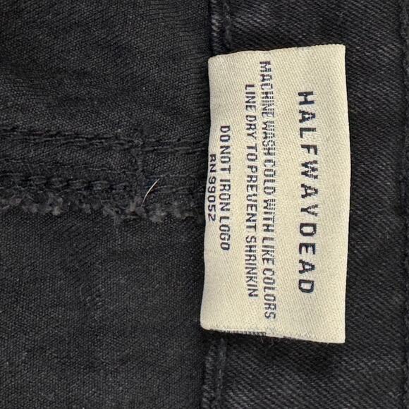 NEW HWD Halfwaydead Skater Jeans Men's 40x30 Black Denim - Picture 6 of 11